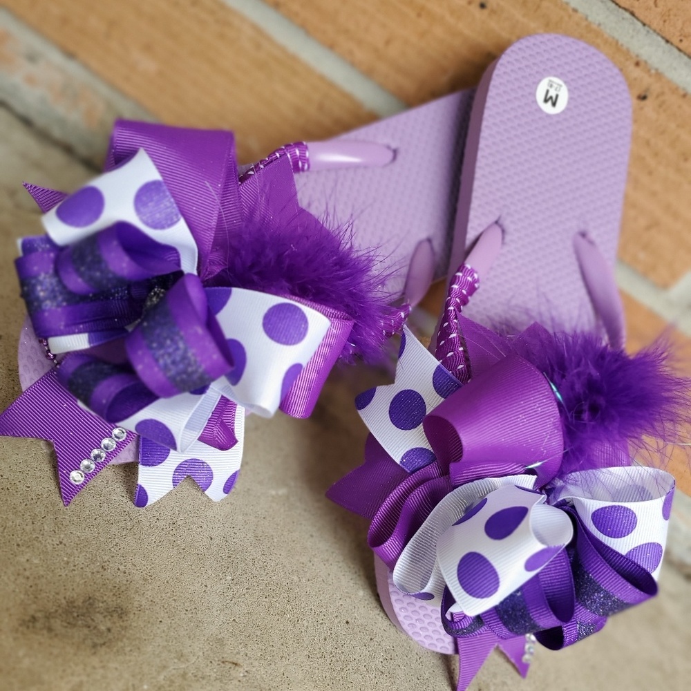 Custom designed flip flops. - Picture 2 of 3
